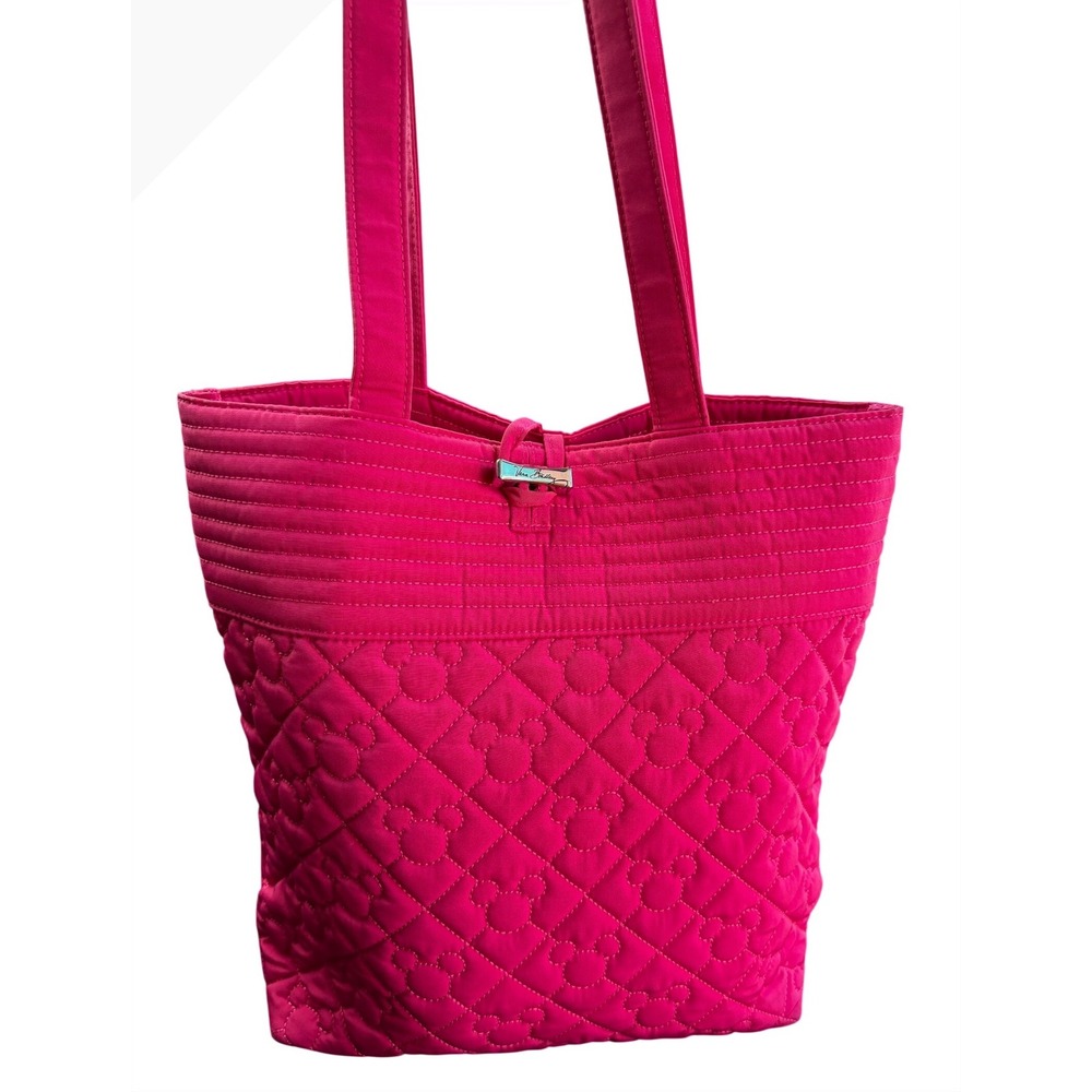 Vera Bradley Disney Mickey Mouse Quilted Tote Bag Pink Shoulder Bag Travel Magic